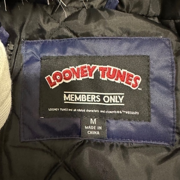 Members Only x Space Jam: A New Legacy Snorkel Bomber Puffer Jacket Medium - Picture 5 of 16